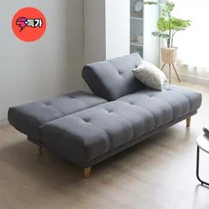 [에보니아]누적판매 5만개돌파 [등받이가 따로 움직이는] 라인 듀얼 등받이 소파베드 3인용쇼파