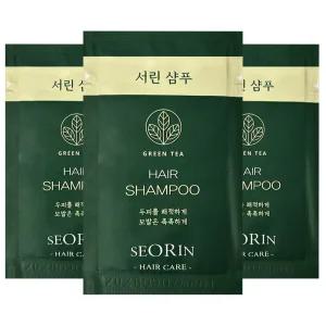 댕기머리 서린 일회용 샴푸 8ml x 100개 여행용 휴대용 일회용샴푸 헤어 세면도구 