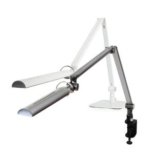 다이아소닉 LED스탠드 DL-120PH  밝기 2000LUX [색상: 화이트 구성: 메탈클램프] 사무실  작업용 조명