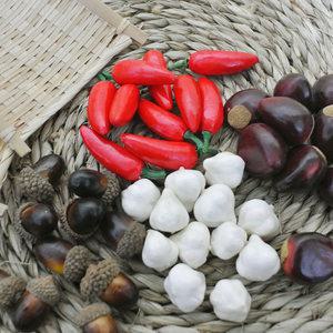 도토리 밤 고추 마늘 미니어쳐모형 야채모형 가을소품