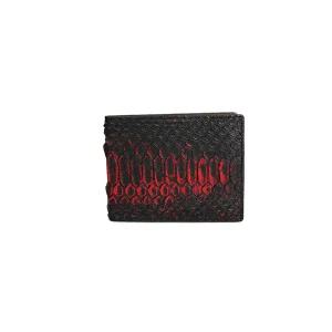 TOARE(토아르) 뱀가죽 파이톤 남성 중지갑 블랙레드