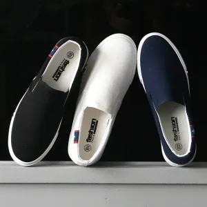 패브릭 캔버스 남자 스니커즈 단화 슬립온 남성 신발 키높이 운동화 캐주얼 C6601