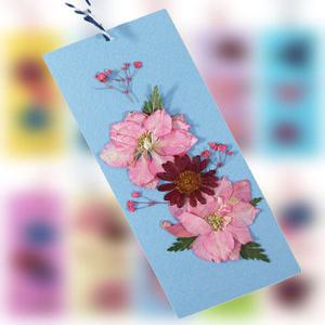 압화 책갈피 만들기세트(연청색) 압화재료 꽃책갈피 만들기재료