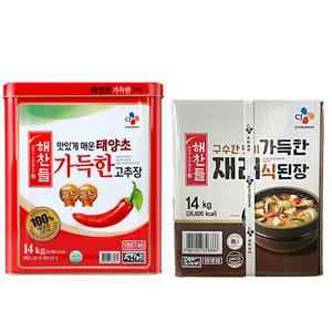 해찬들 가득한 고추장 14kg 재래식 된장14kg