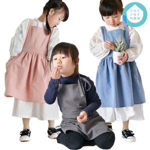 리틀프로방스마농 린넨앞치마 미술 아동 어린이앞치마 주니어 KC인증