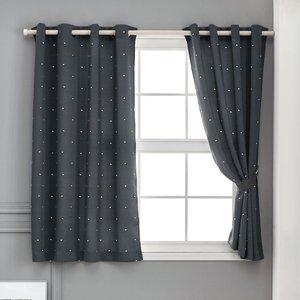 [라이크홈][1+1] 고밀도 햇빛차단 공간분리 홈스타일링 거실 암막커튼 아일렛형 작은창 반창 루나차콜