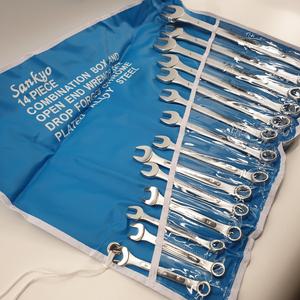 Sankyo 산쿄 콤비네이션 렌치 14pcs 세트 오토바이 자동차 수리 정비 공구 스패너 옵셋 렌치 메가네