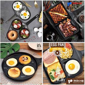 키친아트 인덕션 에그팬 2구 3구 4구 계란 달걀 후라이팬 그릴팬 스테이크팬 토스트팬 캠핑 그리들
