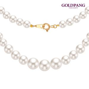 [골드팡] 14k 크레센도 스와로브스키 진주 비드목걸이