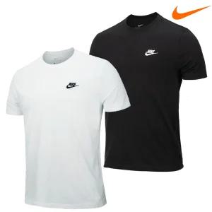 나이키 클럽 로고 기본 라운드 면 반팔티 