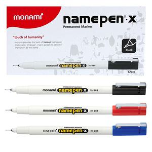 모나미 네임펜X 가는글씨용 12자루 유성 필기도구