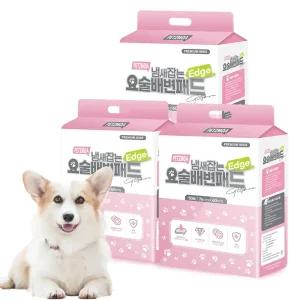 페츠모아 냄새잡는 요술 강아지 배변패드 엣지 레몬향, 50개입, 3개