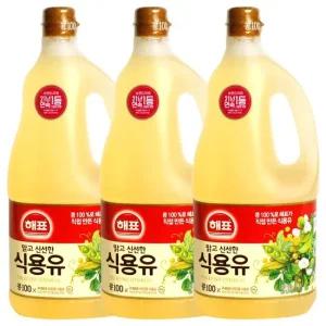 사조 해표 식용유 콩기름 1800ml 3개