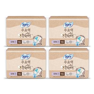 쏘피 내몸에 순한면 무표백 대형 16매, 4개