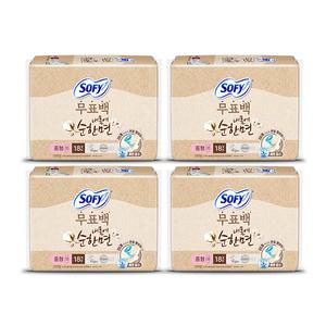 쏘피 내몸에 순한면 무표백 중형 18매, 4개