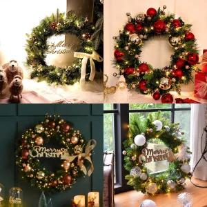 LED 크리스마스 벽 장식 마크라메 리스 트리 오너먼트