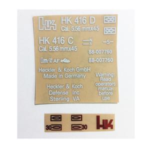 hk416 각인 스티커 메탈릭 리시버 바디