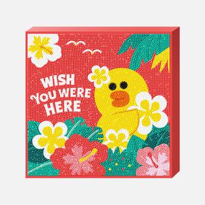 DIY 보석십자수 라인프렌즈 알로하 샐리 25x25cm 캔버스형 비즈