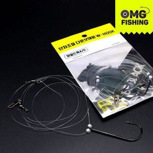 오마이갓피싱 비블랙 단차조절 다운샷채비 3개입 와이드갭 스트레이트 훅 광어 우럭 다운 샷