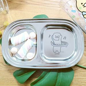 카카오프렌즈 춘식이 2구 간식 스텐 식판 유아 어린이 아기 어린이집 나눔접시 단체선물