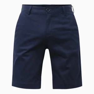 베이직 5부 면 반바지 남녀공용 데일리룩 학생 네이비 남색 M사이즈 P136