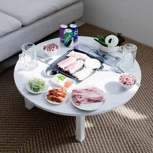 소피드메종 미니 원형 불판 접이식테이블 PE034