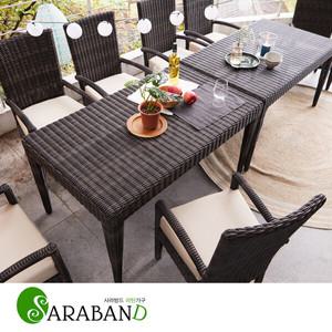 사라방드 스마랑 인조라탄 8인 야외테이블 2700/정원테이블/펜션리조트호텔가구/카페테이블/테라스