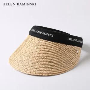 여성모자 비앙카 네추럴 블랙 로고   라피아 썬바이저 썬캡   100  정품   국내재고보유   당일발송