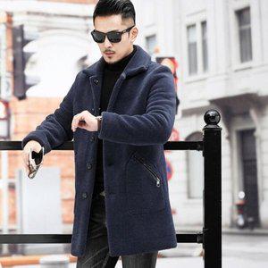 [제이큐]겨울 신상 Slim 시어링 양털 양면 코트 다크브라운