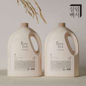 원쁠원 살림백서 라이스앤허브 주방세제 4L 대용량 설거지 주방 세제 리필형