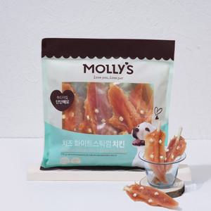 [몰리스] 치즈 화이트스틱껌 치킨 270g