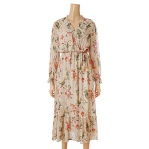 [롯데백화점]포커스 플라워 깃털끈 쉬폰 원피스_FF2H7OP0074