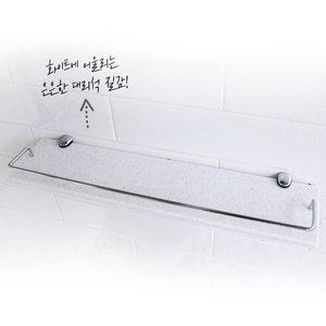 [또바기몰]S 화이트 인조대리석 욕실 일자선반 벽부착형 유리선반 욕실정리 수납선반