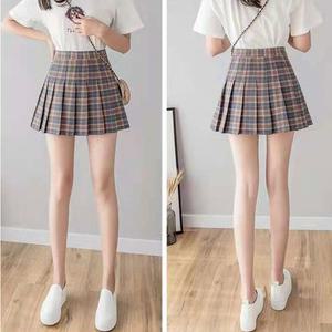 체크 미니스커트 테니스스커트 테니스 치마바지 주름 A라인 치마