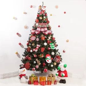 크리스마스 트리 나무 장식 풀세트 고급 펠트볼 PVC 210cm  양면) 성탄절 대형 소품 용품 데코 매장 꾸미기