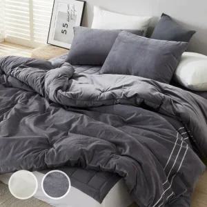 포를리 극세사 차렵이불+패드+베개커버 풀세트 킹 호텔식 겨울 침구 KK