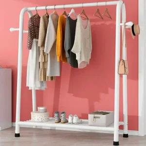 A형 3in1 3단 풀행거 120cm 옷걸이 행거 선반 화이트 블랙 공간