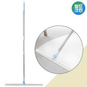 월드크린 2단 실리콘 쓱싹 스퀴지 50cm 물 밀대 스퀴지 바닥 물기 제거 막대