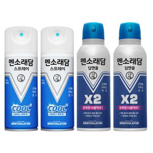 멘소래담 스프레이 파스 쿨 180ml x 2개 + 딥앤쿨 에어졸 150ml x 2개