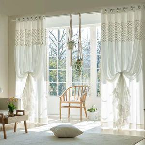 [NS홈쇼핑]뷰하우스 리에나 레이스 분리형 화이트 암막커튼 특대형[31913146]