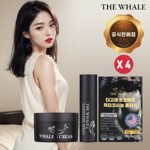 [4개월 세트DC] 더고래샵 고래크림 4개 + 롱타임스프레이 4개 + 미국산쏘팔메토 4개 왕자 위너 제우스 엑실 티알피 전립선