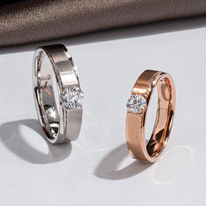 [샤밍주얼리]3부 다이아 커플링 천연 현대 G Si2 이카루스 반지 프로포즈 기념일 14K 18K