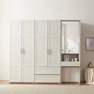 [보루네오하우스]마르체 데이 2200 수납 화장대 서랍형 옷장 세트 BJN618C