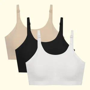 심리스 학생브라 3P 노와이어 브래지어 초등 여아 중학생 청소년 주니어 브라탑