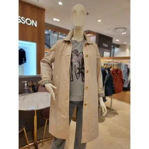 [롯데백화점]크레송 체크배색 홑 바바리(LDCFYP50)