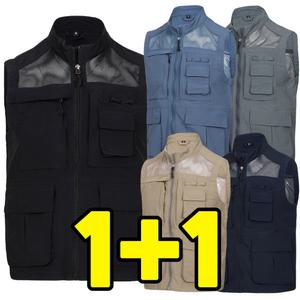 원플러스원 남자여름조끼 망사조끼 작업복 등산 아웃도어 노가다 메쉬 현장 배달 멀티포켓 단체 빅사이즈