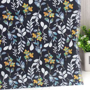 [신세계몰]퀼트가게대폭 부드러운 워싱 린넨 나뭇잎 플라워 2섹 천 원단