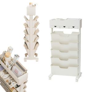 맨사템 이동식 책꽂이 북 카트 트롤리 트레일러