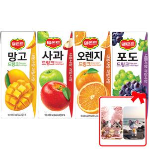 델몬트 드링크팩 190ml 24팩 모음 오렌지 망고 포도 사과 + 대순이 캐릭터 포토카드