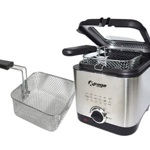 스텐 1.5L 미니튀김기 1P 전기튀김기 가정용 소형 원룸 자취방 1인 작은 기계